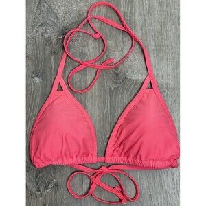 Eidon Pink Cutout Triangle Bikini Top XL Padded Swim Strappy Halter Soft Girl